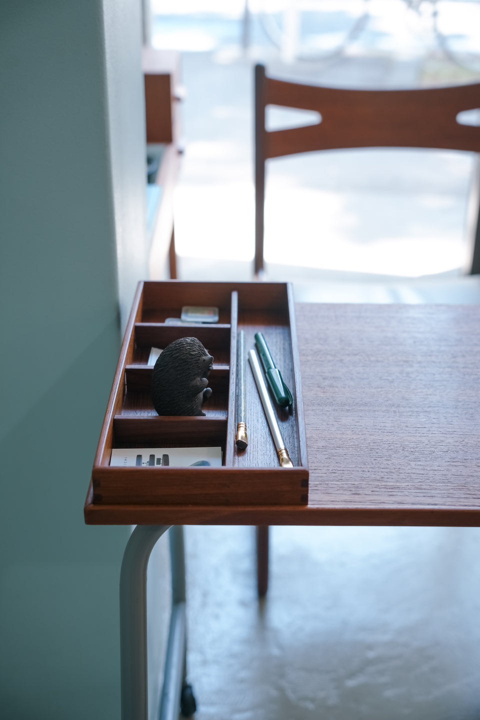 Danish Vintage Teak Desk Organizer Tray/デンマークヴィンテージ チークトレイ