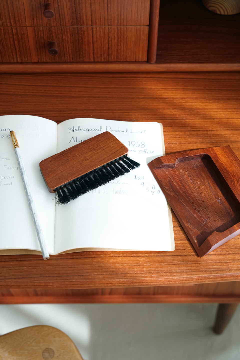 Danish Vintage Teak Dustpan & Brush/デンマークヴィンテージ チーク ダストパン ブラシ 北欧雑貨