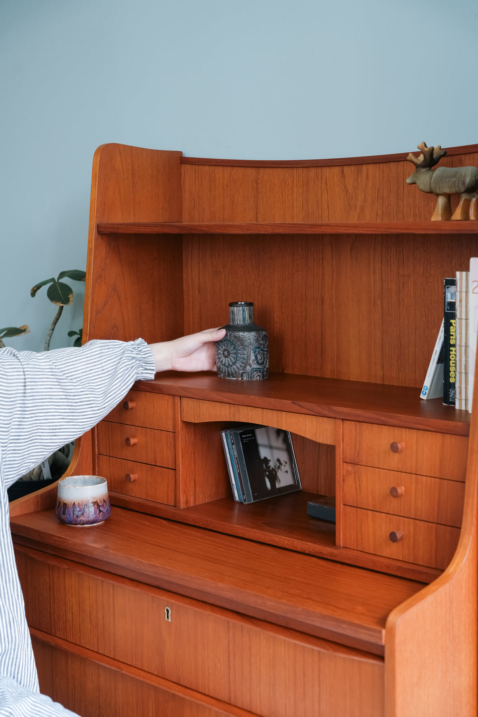Danish Vintage Writing Bureau Dresser Teak/デンマークヴィンテージ ライティングビューロー ドレッサー チーク材