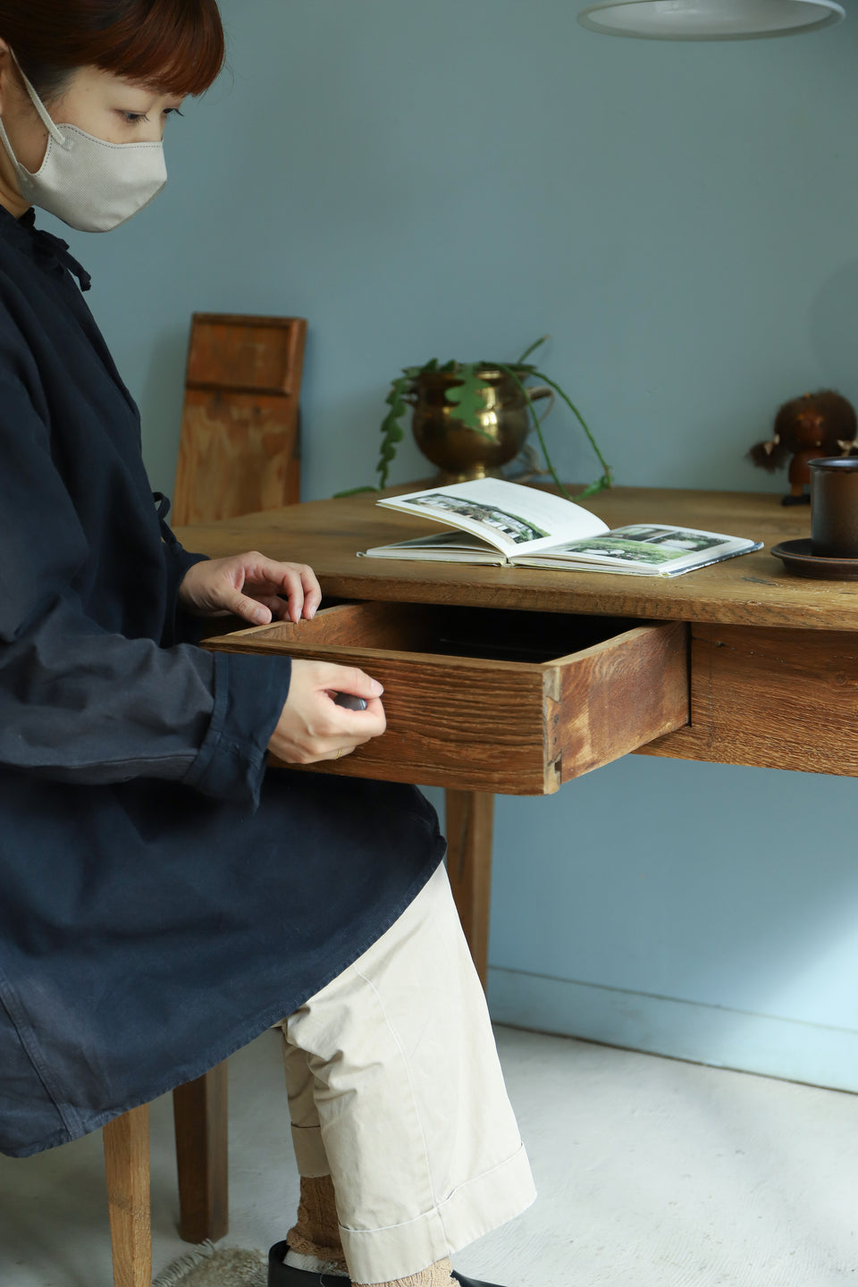 French Antique Work Table Desk/フランスアンティーク ワークテーブル デスク