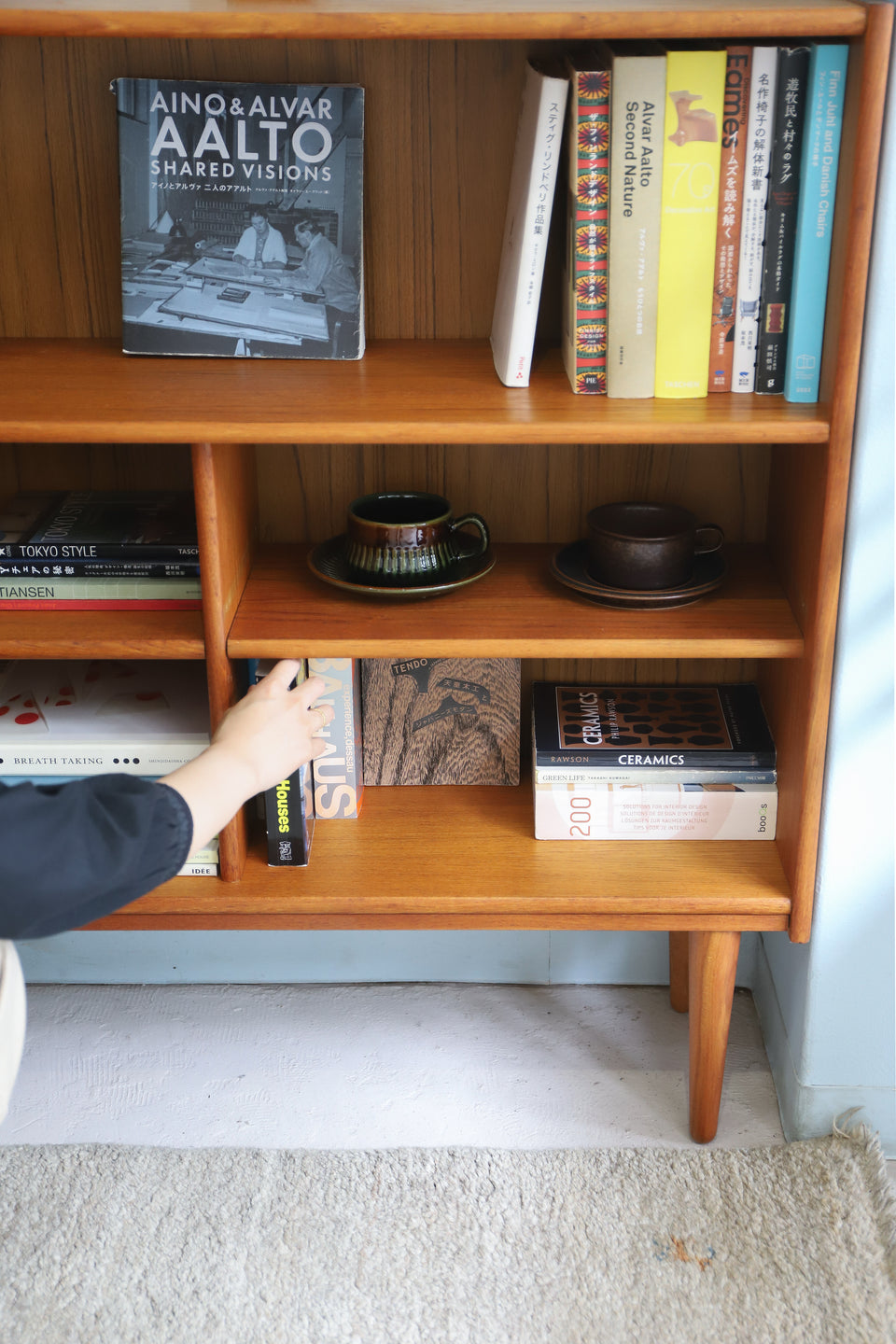 Teakwood Bookcase Shelf Danish Vintage/デンマークヴィンテージ ブックケース シェルフ 本棚 チーク材 収納 北欧家具