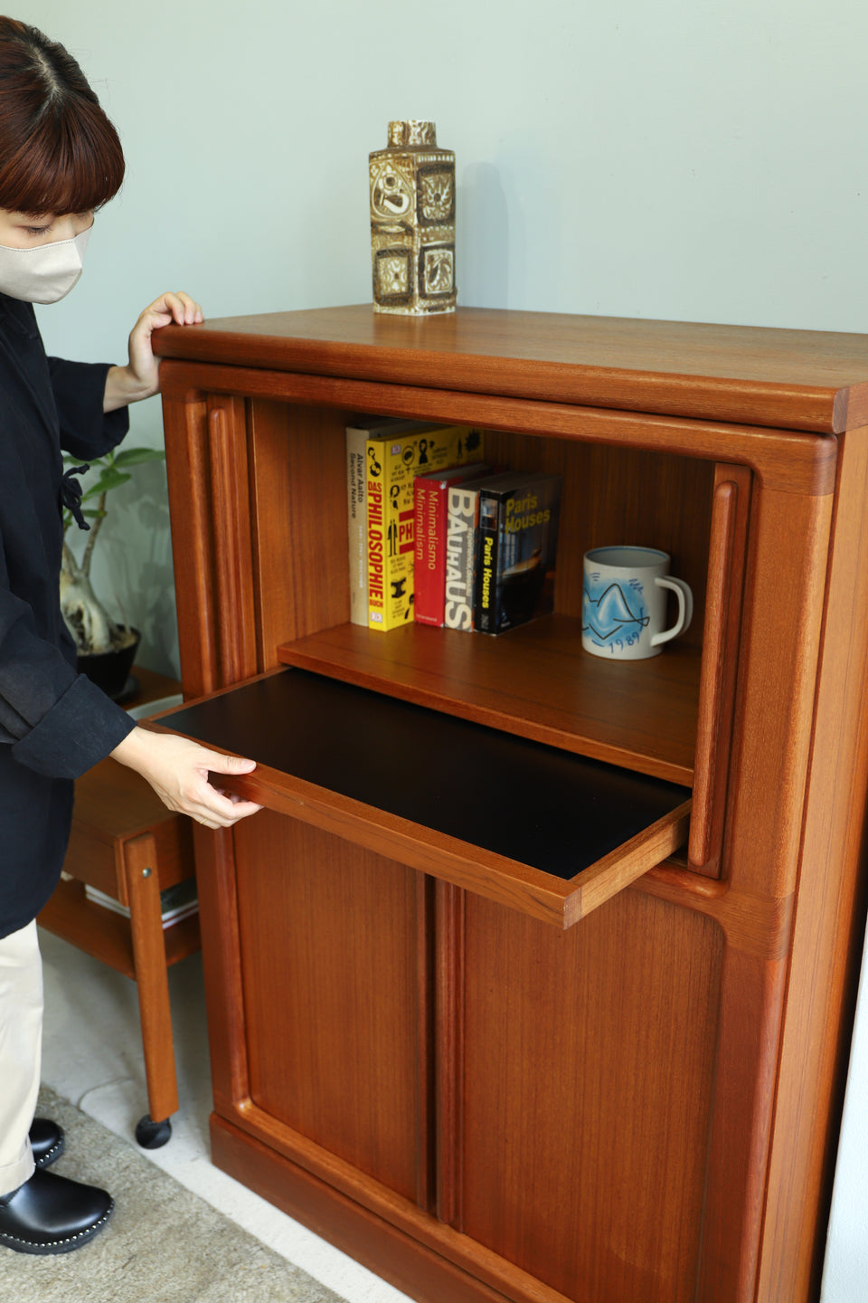 Japanese Vintage Drink Cabinet/ジャパンヴィンテージ ドリンクキャビネット 蛇腹扉 チーク材