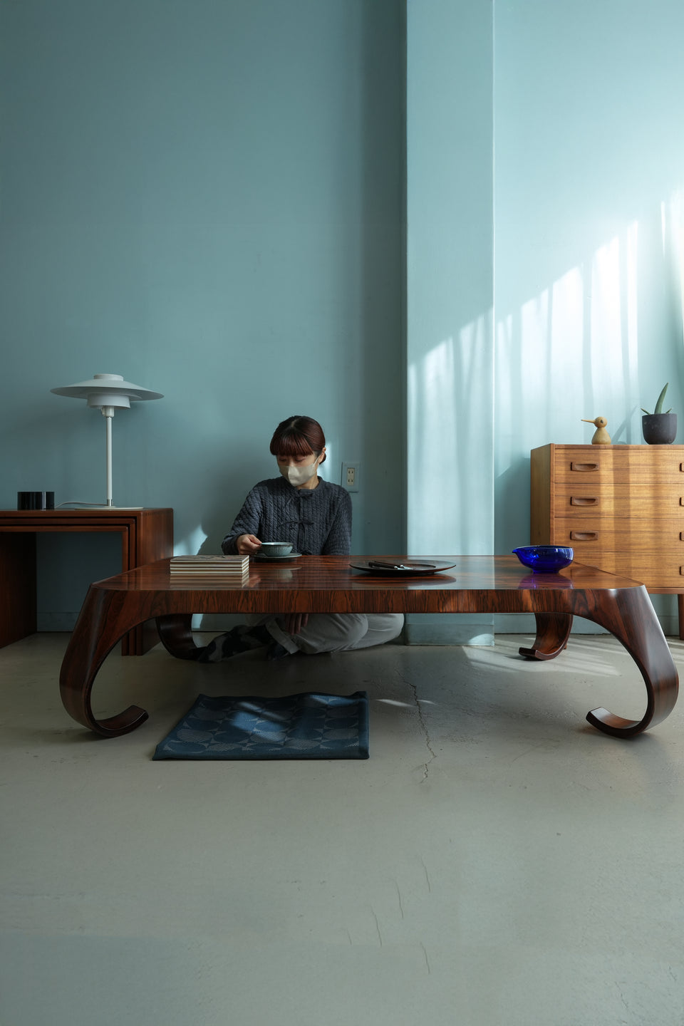 Japanese Modern Tendo Low Table Rosewood/天童木工 座卓 剣持勇 ローズウッド ジャパニーズモダン
