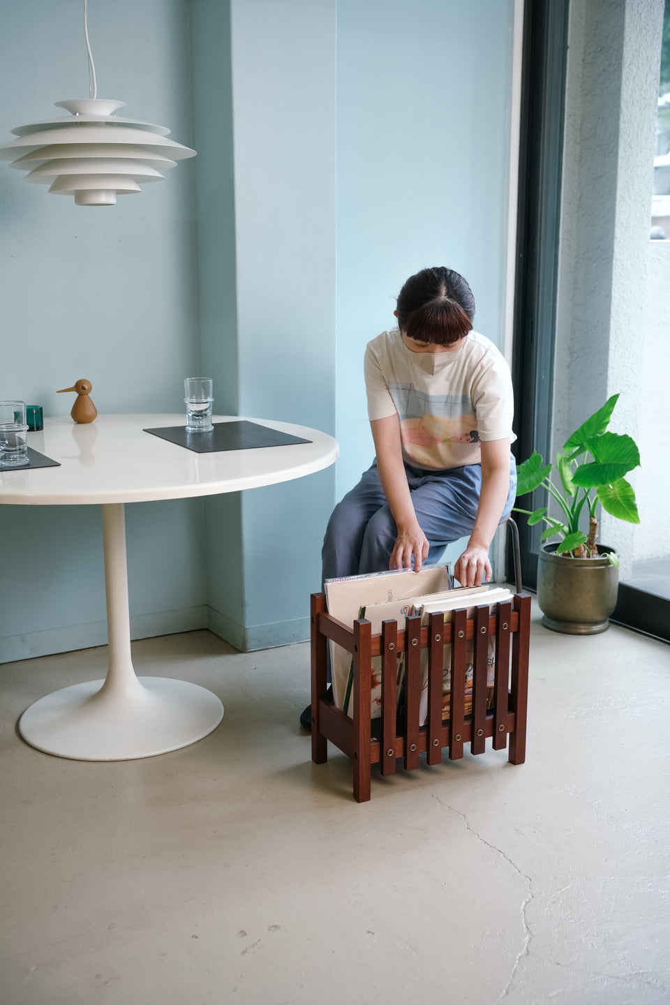 Japanese Vintage Teak Magazine Rack/ジャパンヴィンテージ マガジンラック チーク材