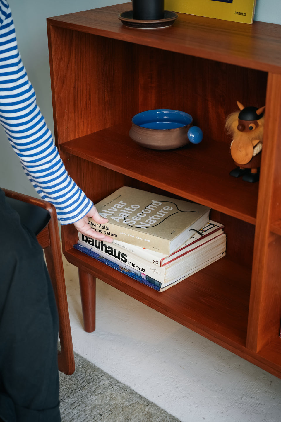 Low Bookcase Teakwood Danish Vintage/デンマークヴィンテージ ローブックケース 本棚 チーク材 北欧家具