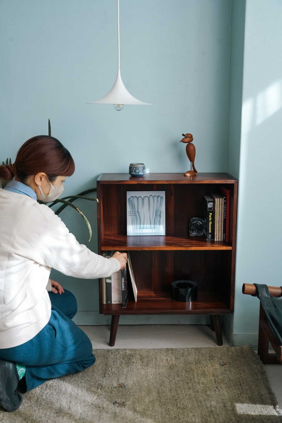 Rosewood Small Bookcase Danish Vintage/デンマークヴィンテージ スモールブックケース ローズウッド 本棚 北欧家具
