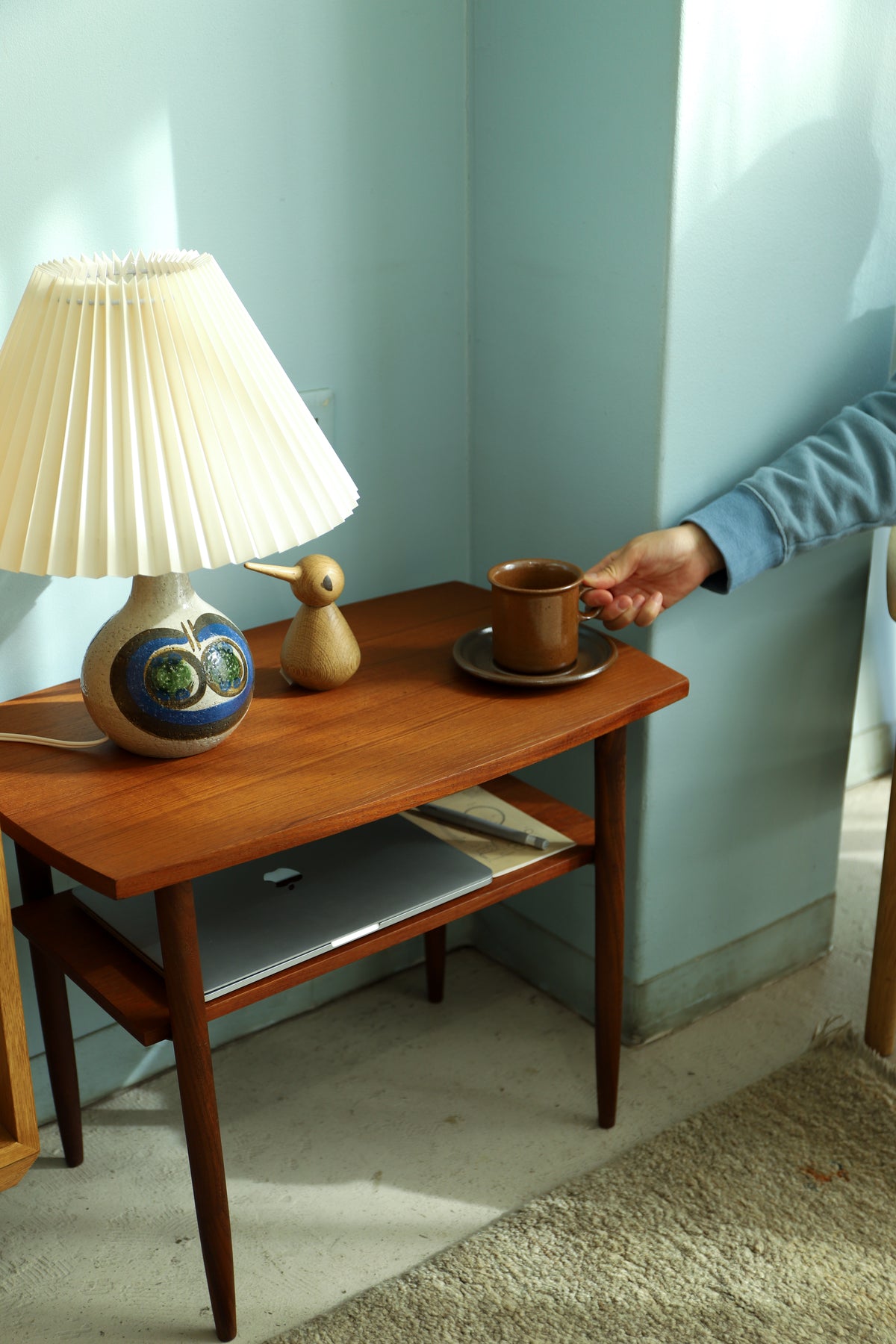デンマークヴィンテージ サイドテーブル チーク材 北欧家具/Side Table