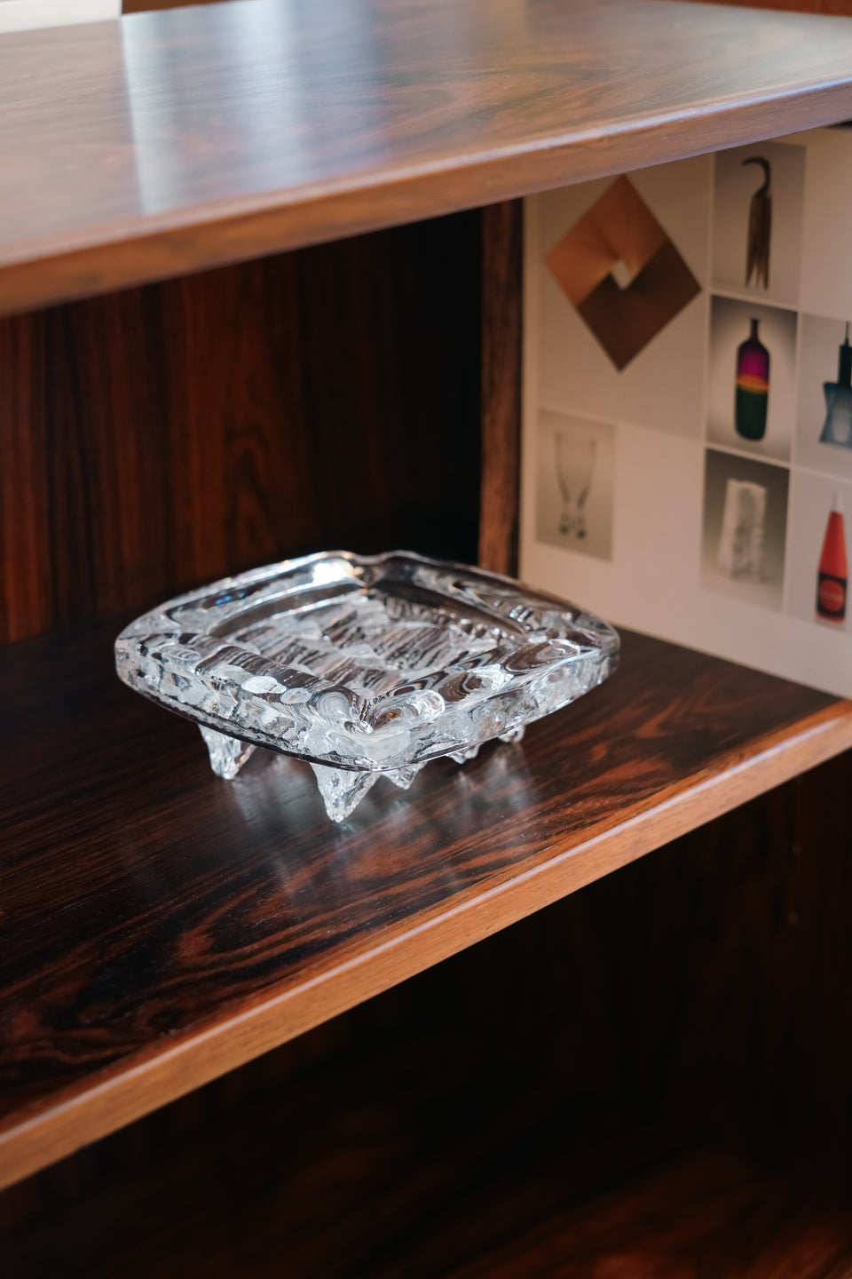Swedish Vintage Nybro Glassworks Iceberg Tray Paul Isling/スウェーデンヴィンテージ ニーブロ ガラストレイ