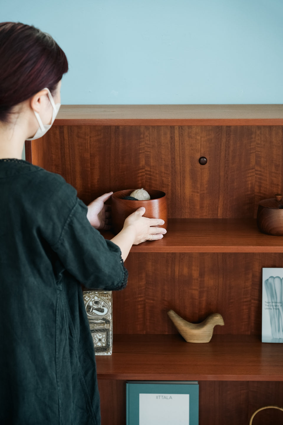 Swedish Vintage Teak Canister Bowl/スウェーデンヴィンテージ チーク材 キャニスター ボウル