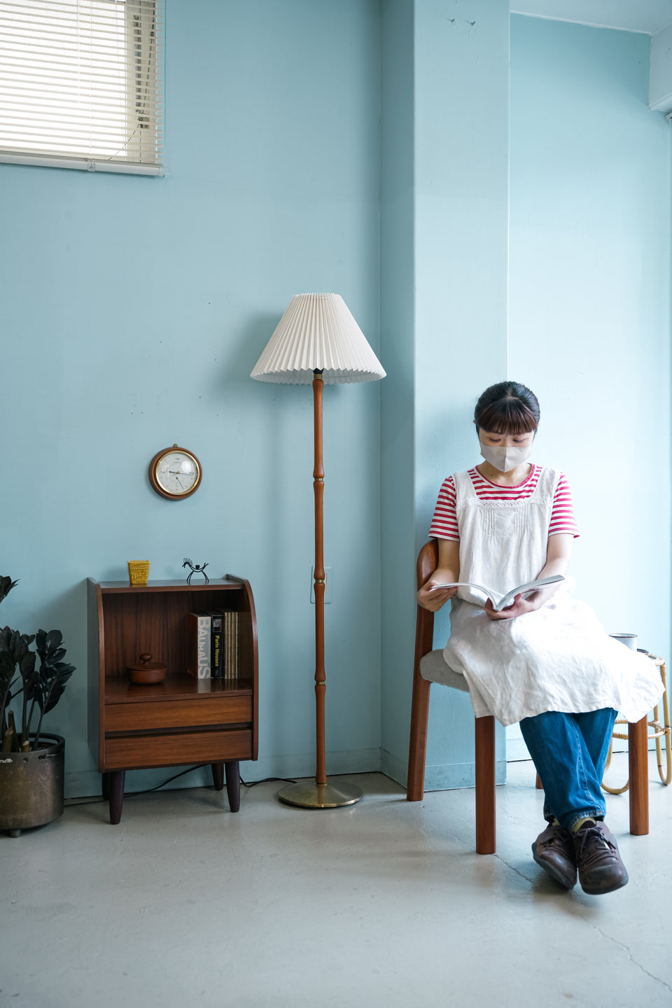 Teak Brass Floor Stand Light Danish Vintage/デンマークヴィンテージ フロアスタンドライト チーク材 真鍮