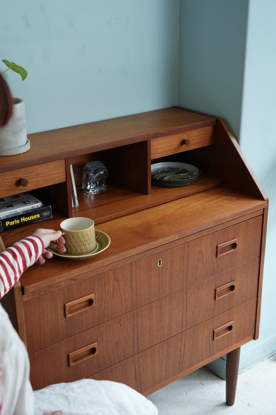 Writing Bureau Dresser Danish Vintage/デンマークヴィンテージ ライティングビューロー ドレッサー ミラー付き 北欧家具