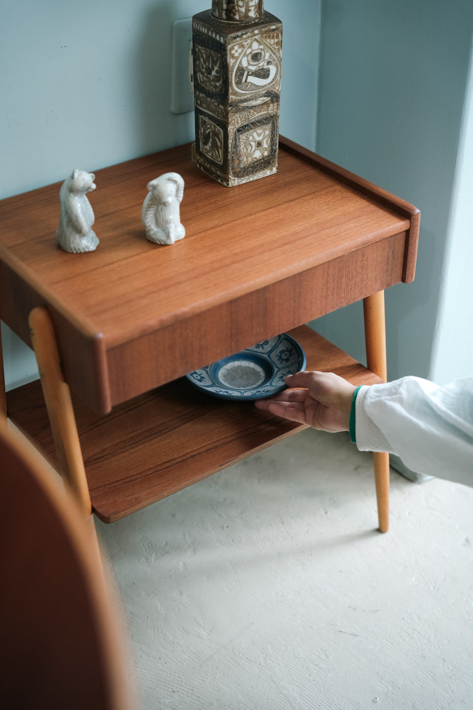 AB Carlstrom & Co Mobelfabrik Bed Side Table Swedish Vintage/スウェーデンヴィンテージ ベッドサイドテーブル チェスト