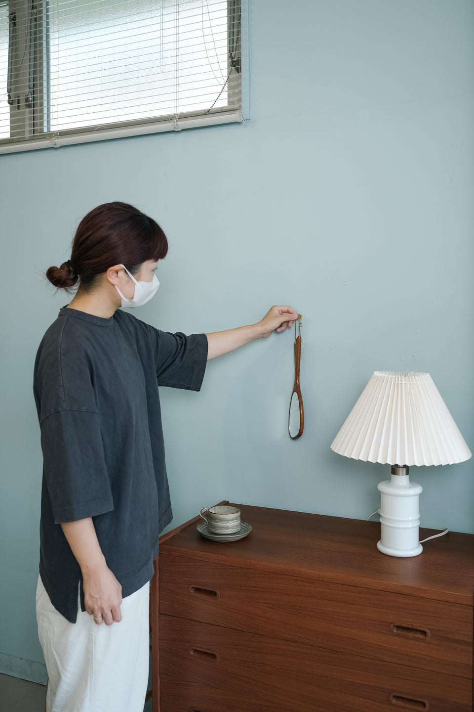 Swedish Vintage Teak Hand Mirror/スウェーデンヴィンテージ ハンドミラー チーク材
