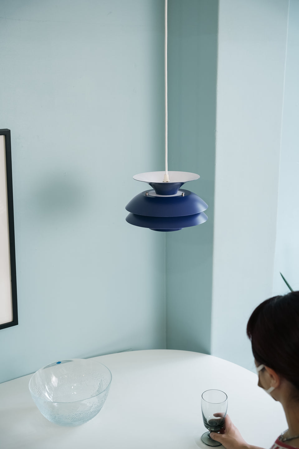 Swiss Vintage Belux Ballet Pendant Light/スイスヴィンテージ ベルクス ペンダントライト 照明 ブルー