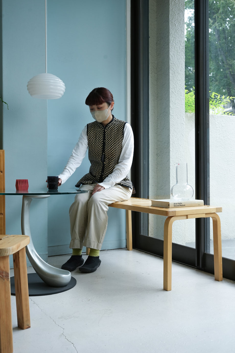 artek Bench 153A Alvar Aalto/アルテック ベンチ スリットタイプ ナチュラルラッカー アルヴァ・アアルト 北欧家具