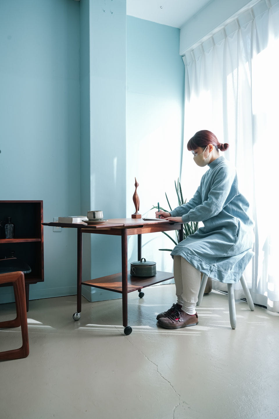 Danish Vintage Extension Trolley Table Rosewood Teakwood/デンマークヴィンテージ エクステンション トロリー テーブル ローズウッド チーク 北欧家具