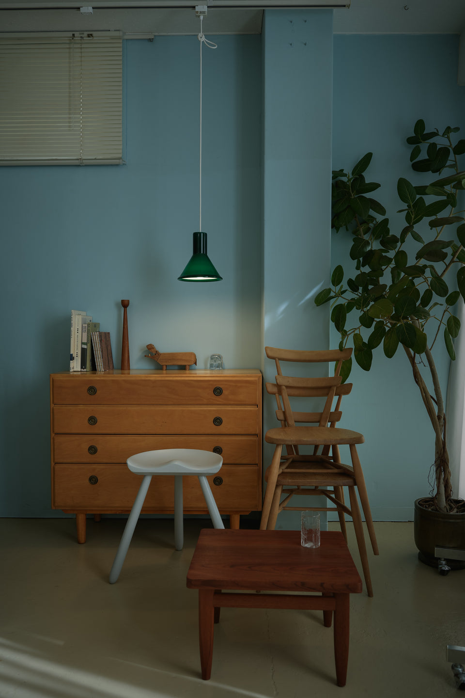 Small Holmegaard P&T Pendant Green Michael Bang/スモール ホルムガード ペンダントライト グリーン 照明 デンマークヴィンテージ