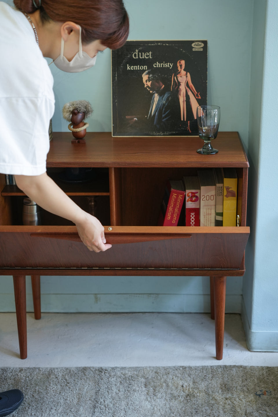 Danish Vintage Lyby Møbler Small Cabinet/デンマークヴィンテージ スモールキャビネット チーク材 北欧家具
