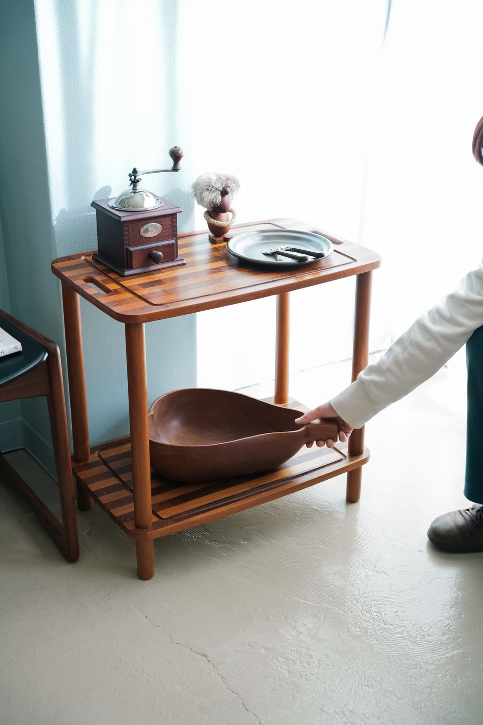 Danish Vintage Teak Side Table Shelf/デンマークヴィンテージ サイドテーブル シェルフ チーク材 北欧家具