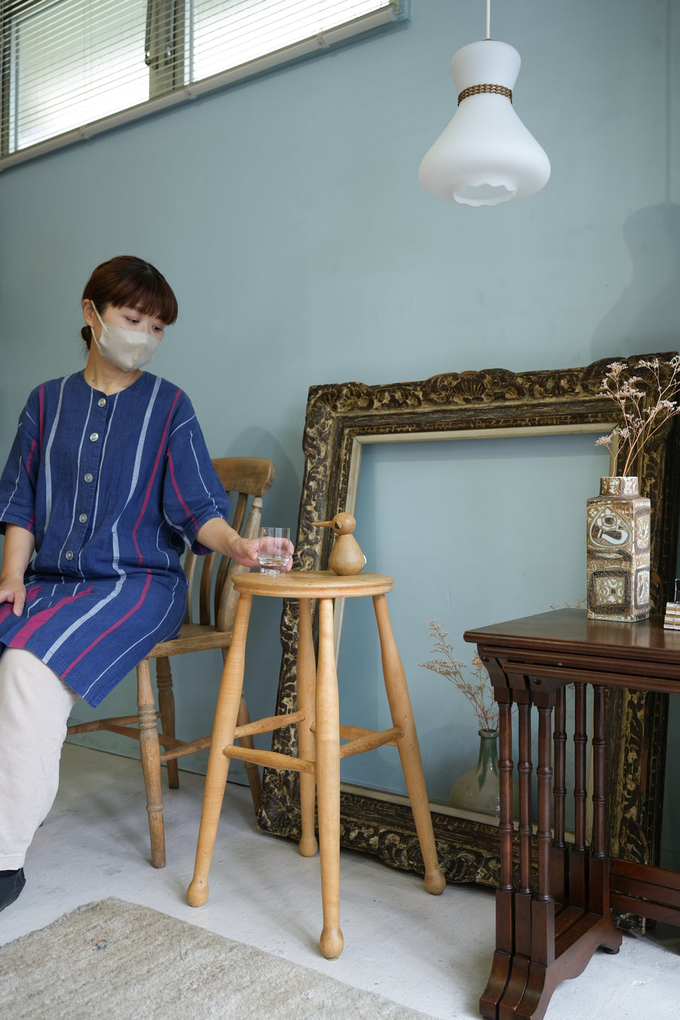 ヴィンテージ 木製インテリア ネストテーブル スツール フレーム