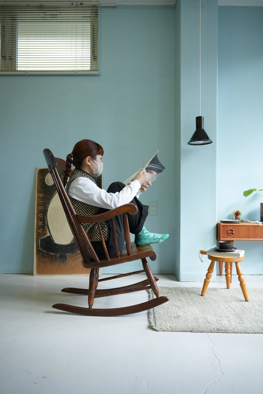 飛騨産業 ロッキングチェア 穂高 キツツキマーク/HIDA Rocking Chair Japanese Modern – FURUICHI/古一