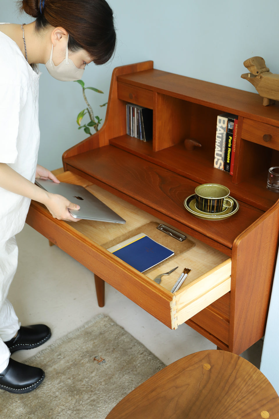 Writing Bureau Teakwood Danish Vintage/デンマークヴィンテージ ライティングビューロー デスク チーク材 北欧家具