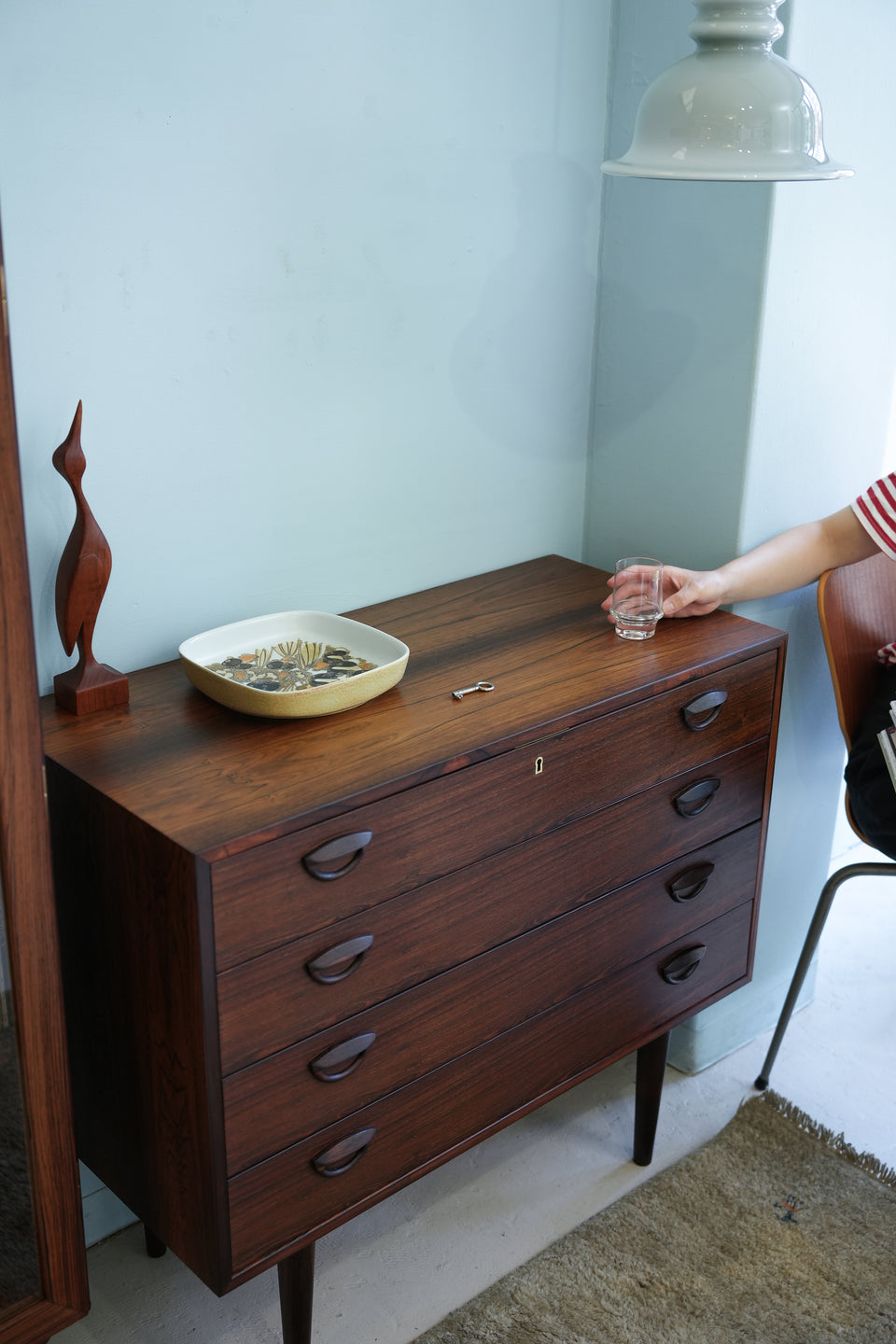 Kai Kristiansen 4drawer Chest Rosewood Feldballes Møbelfabrik/カイ・クリスチャンセン 4段チェスト ローズウッド材 北欧家具