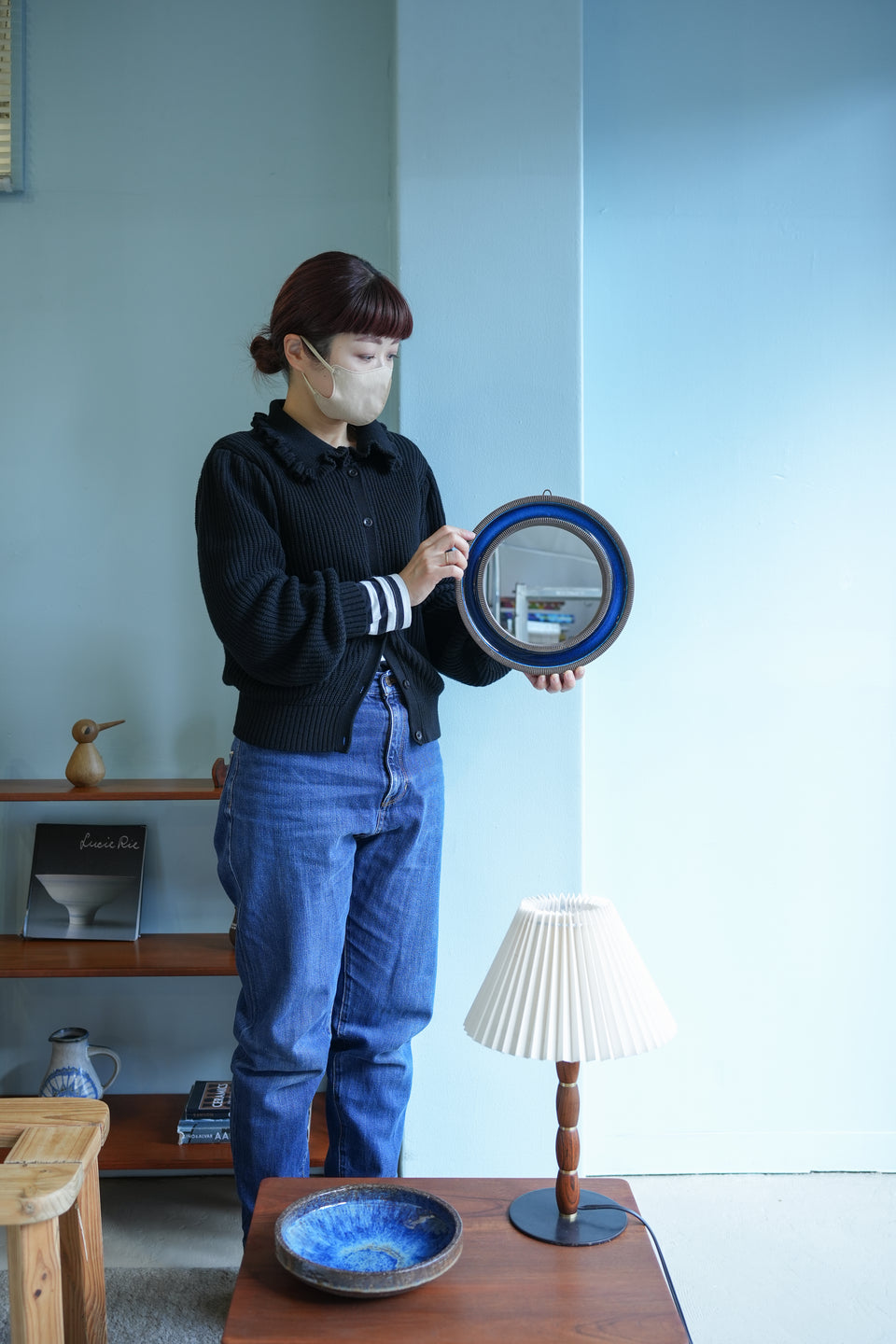 Knabstrup Wall Mirror Erik Reiff Danish Vintage/デンマークヴィンテージ ナブストラップ ウォールミラー 鏡 北欧インテリア