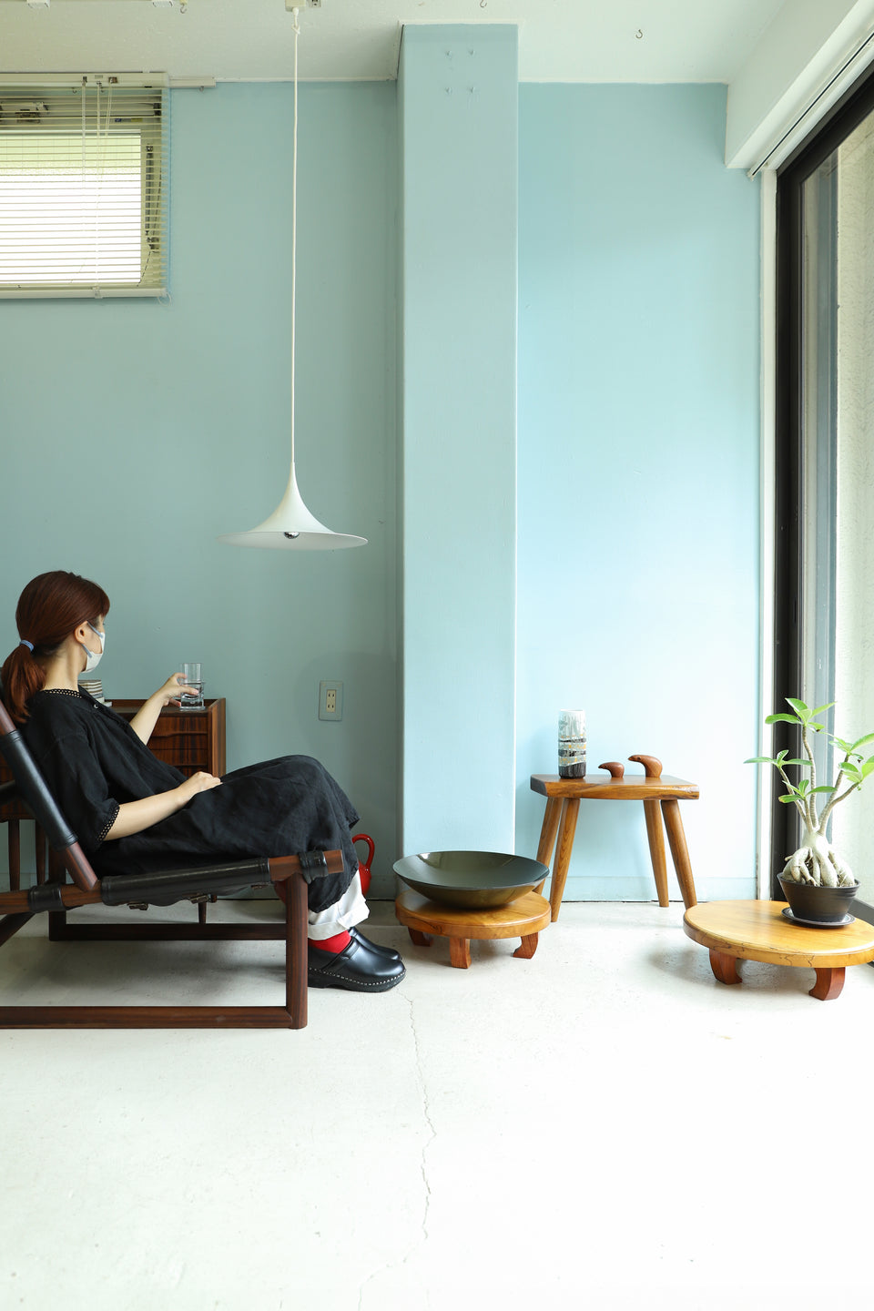 Solid Wood Side Table Stool/無垢材 サイドテーブル スツール 花台
