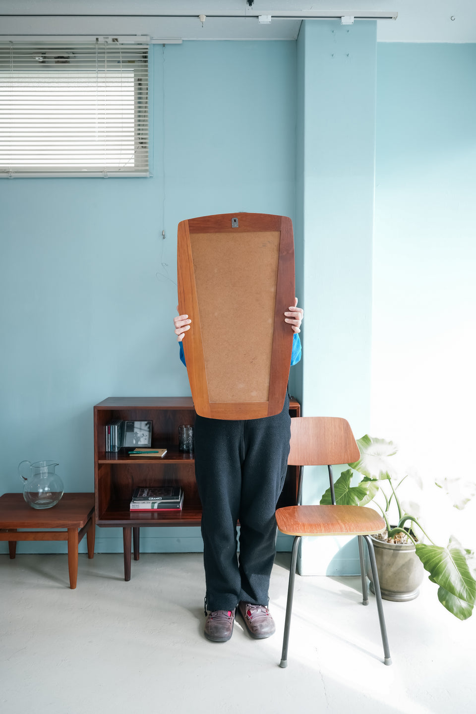 Teak Wall Mirror Danish Vintage/デンマークヴィンテージ ウォールミラー 鏡 チーク材 北欧インテリア