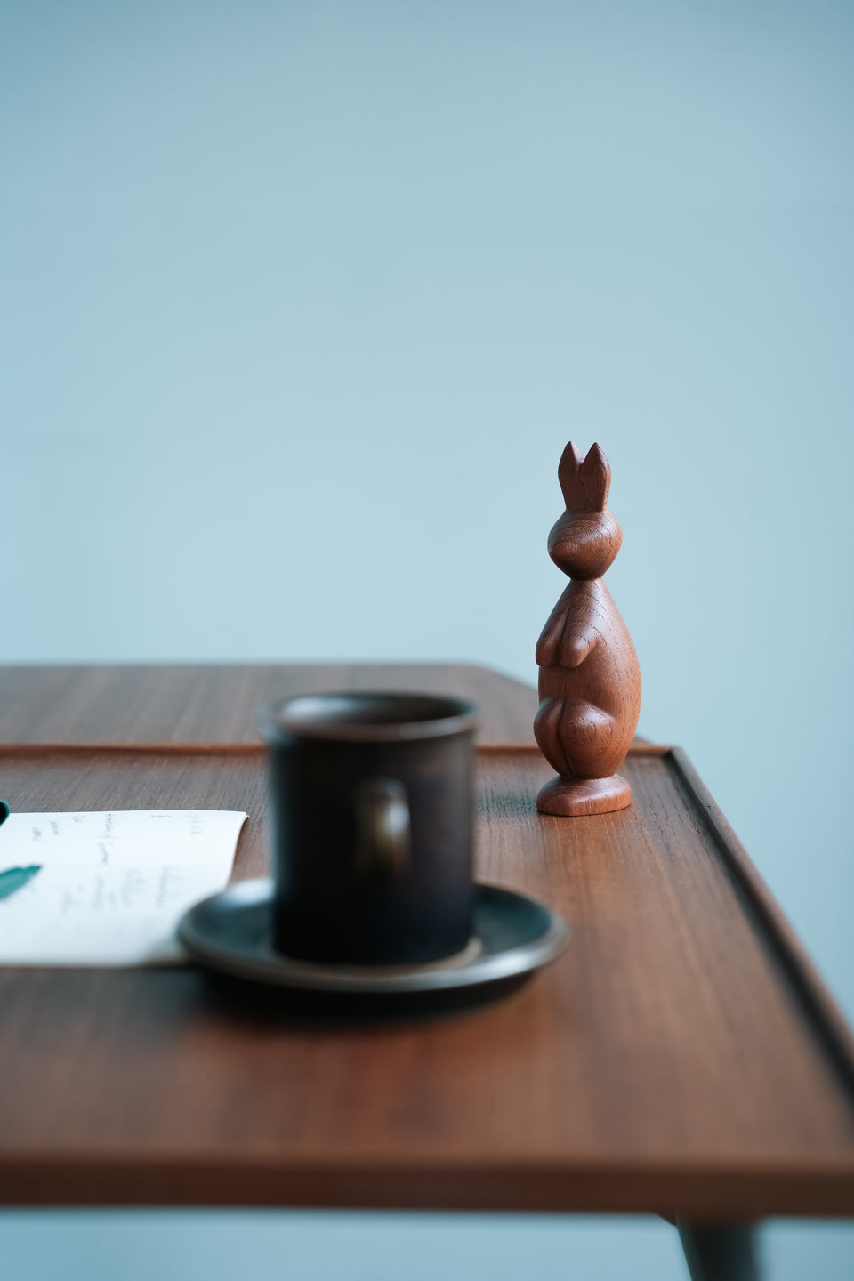Teak Rabbit Sculpture Objet Scandinavian Vintage/北欧ヴィンテージ チークのうさぎ オブジェ
