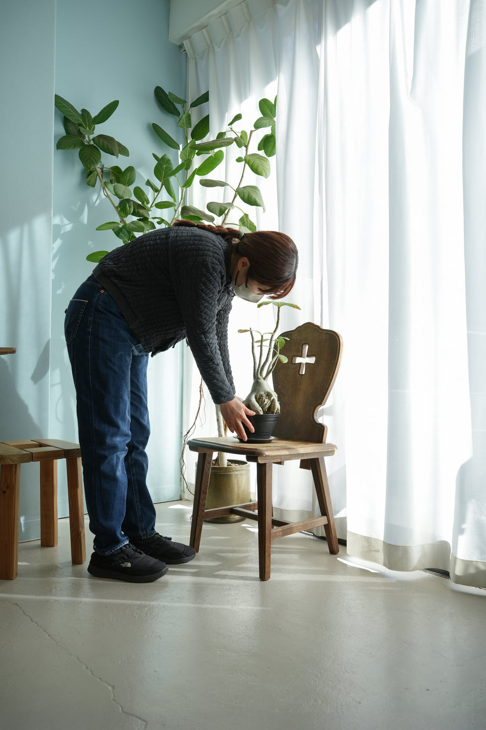 Vintage Wooden Hole Chair/ヴィンテージ ホールチェア オーク材 椅子