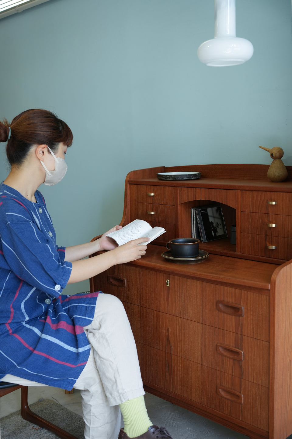 Writing Bureau Dresser Danish Vintage/デンマークヴィンテージ ライティングビューロー ドレッサー ミラー付 北欧家具