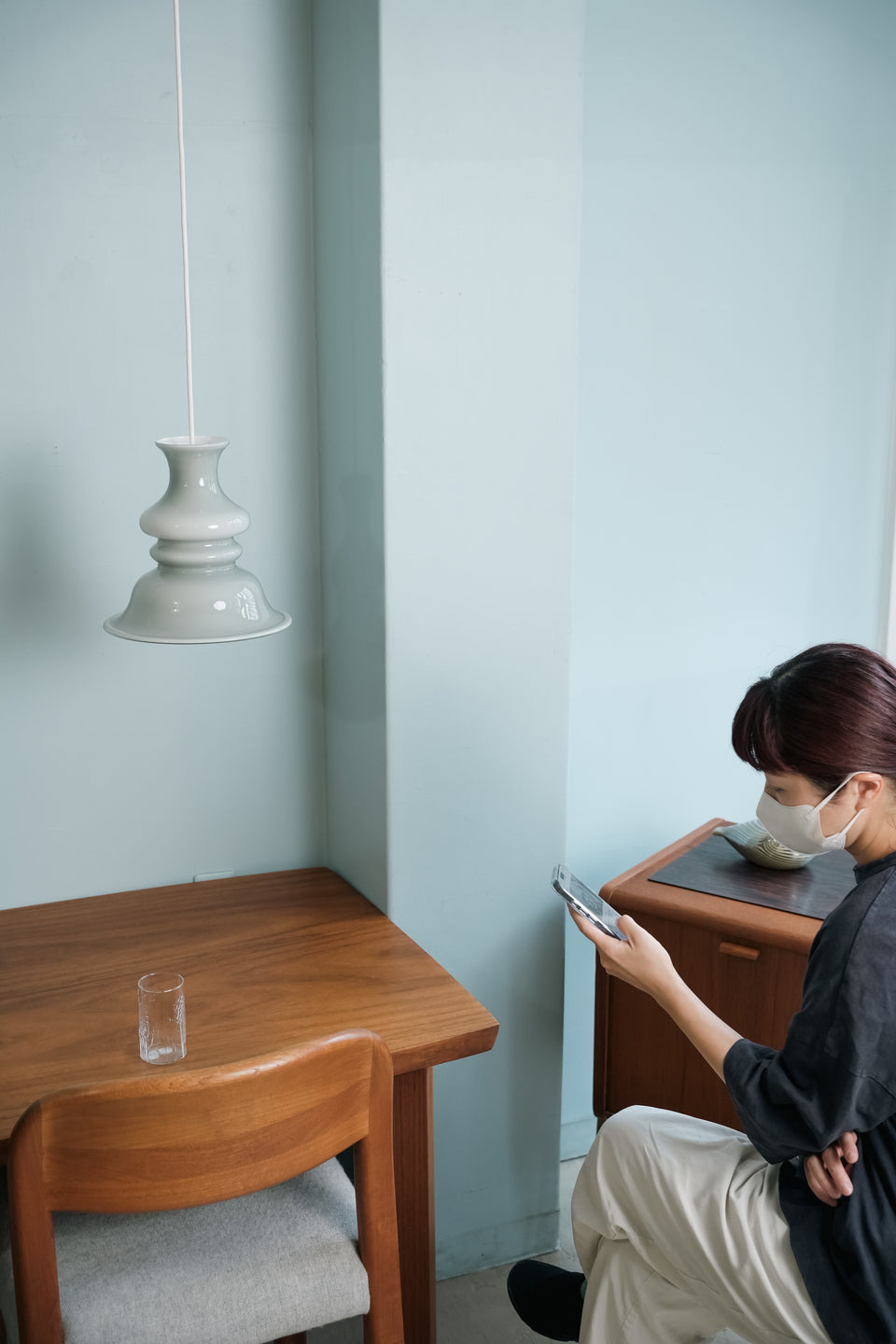 Holmegaard Bibliotek Pendant Light Gray/ホルムガード ペンダントライト シセ・ヴェアナー ヴィンテージ
