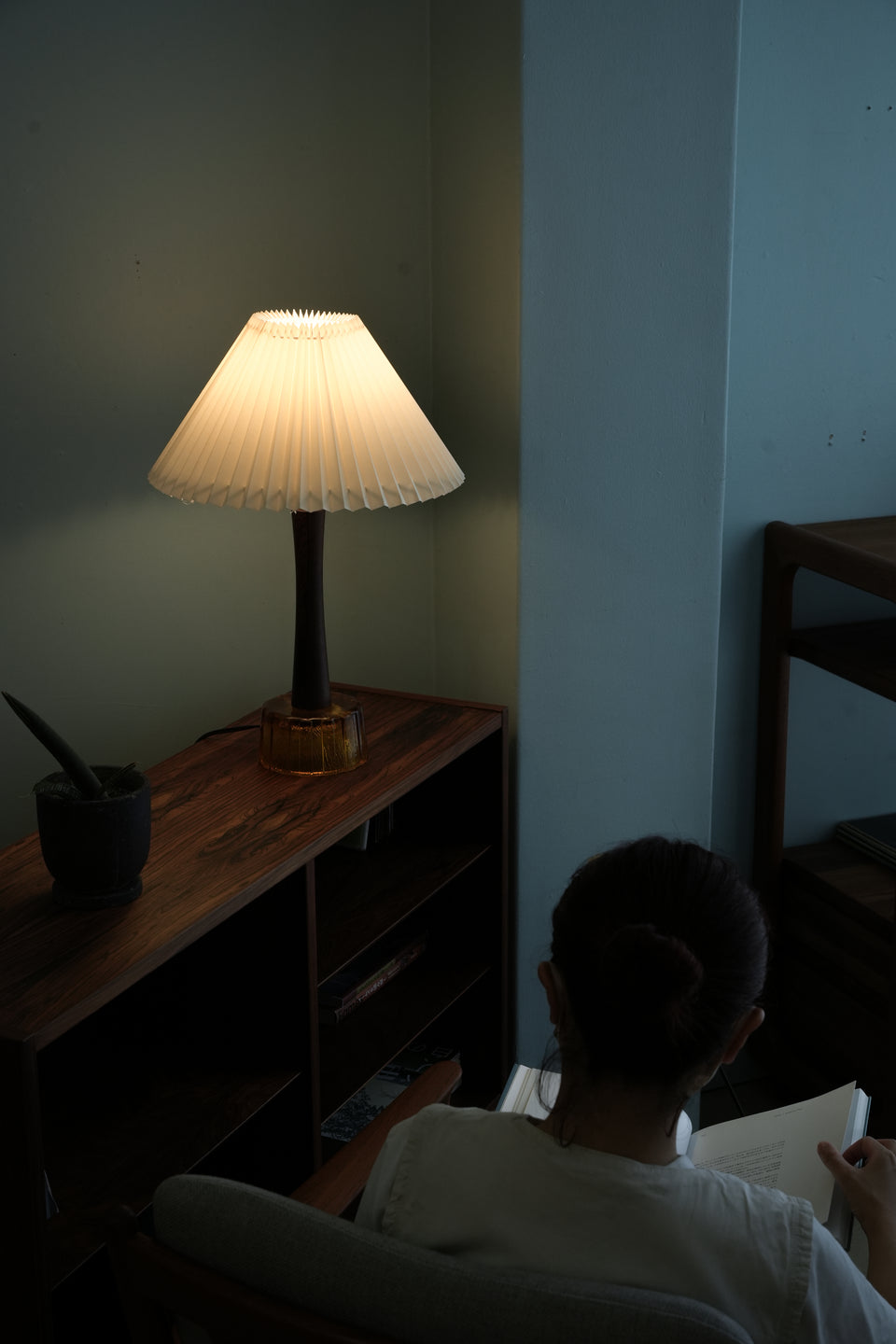 Swedish Vintage AB Stilarmatur Tranas Table Lamp Rosewood Glass/スウェーデンヴィンテージ テーブルランプ ローズウッド材 ガラス
