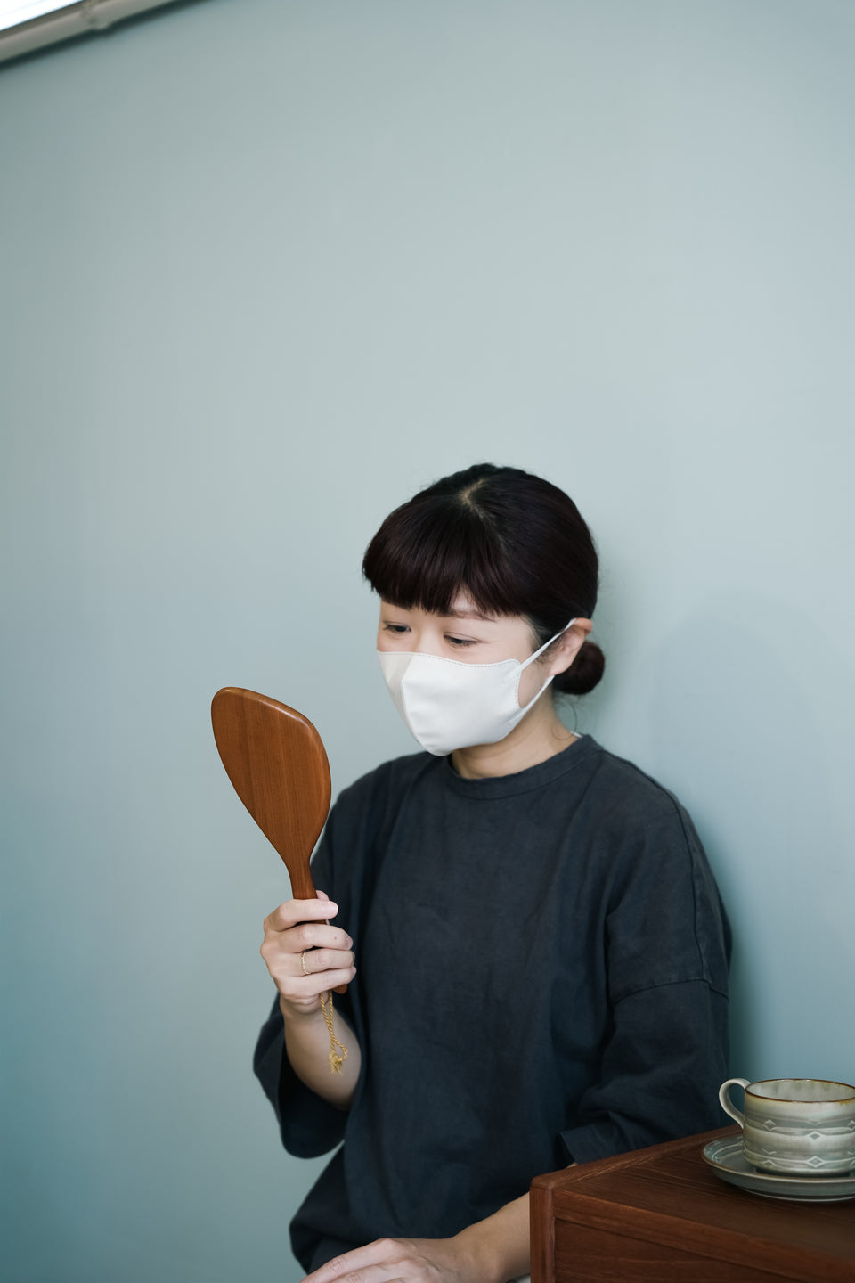Swedish Vintage Teak Hand Mirror/スウェーデンヴィンテージ ハンドミラー チーク材
