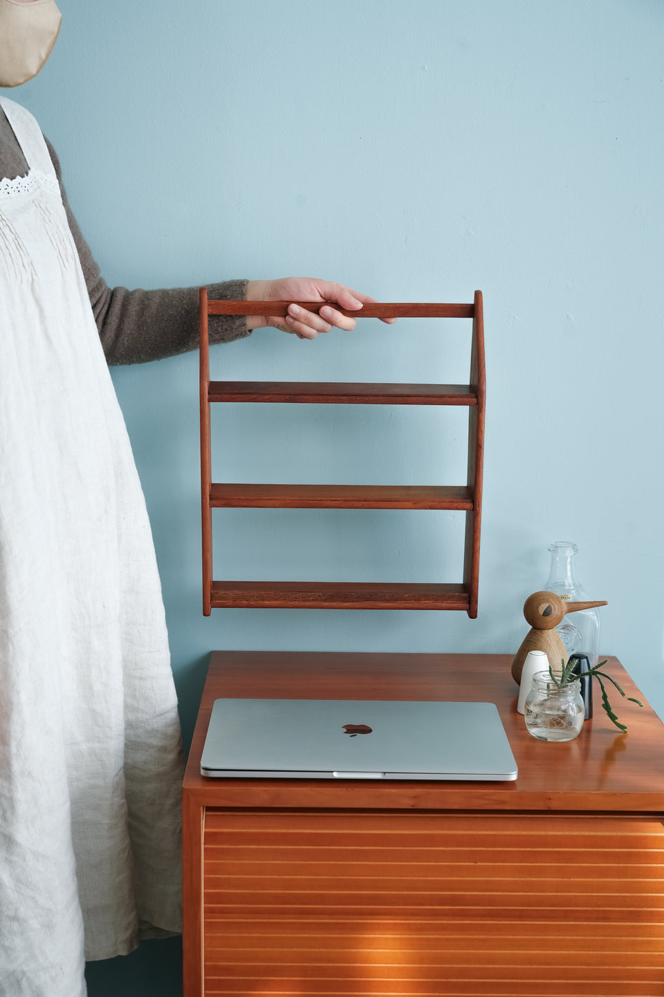 北欧デンマーク　ヴィンテージ　ウォールシェルフ デンマークデザインの壁付け机 ウォールユニット 北欧のウォールデスク