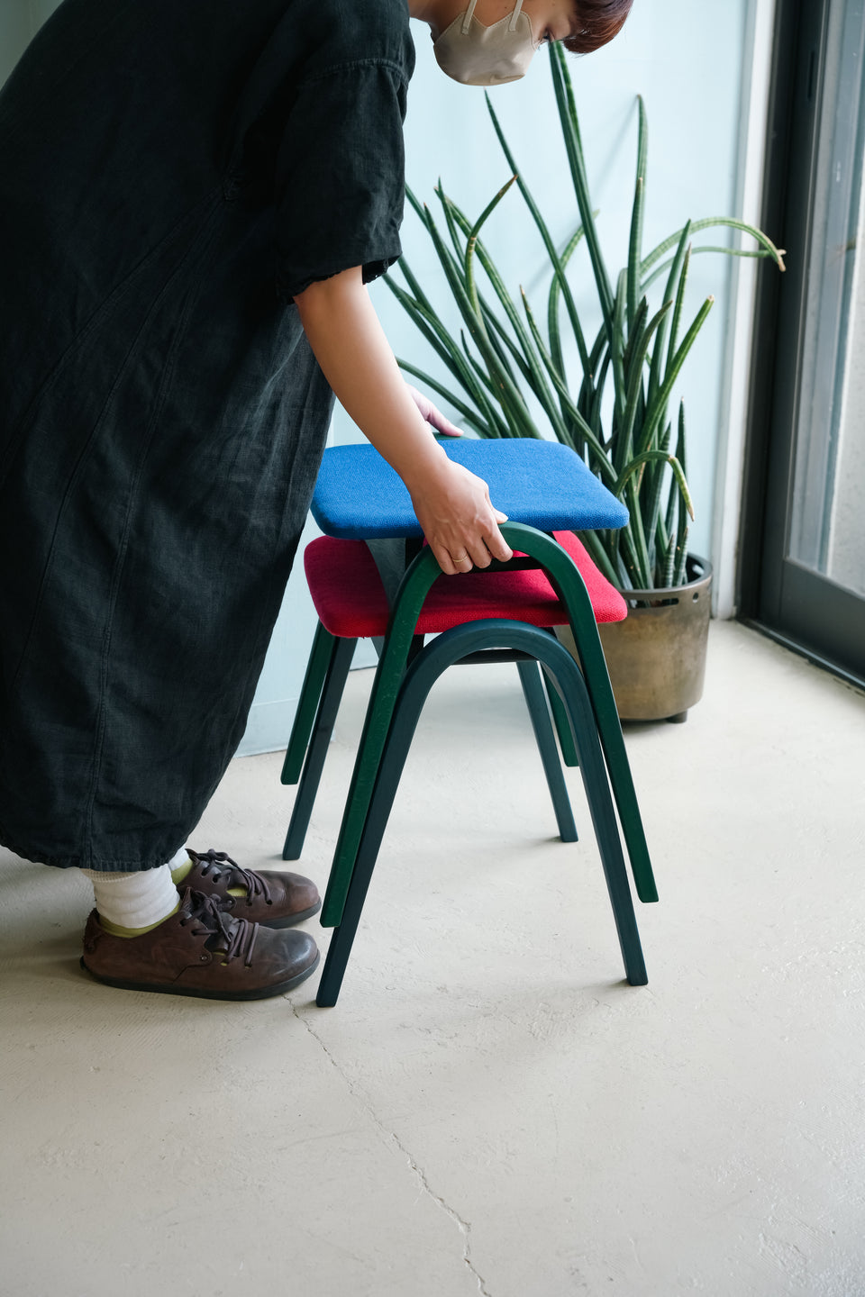 Akita Mokko Stacking Stool No.202/秋田木工 スタッキングスツール 剣持勇