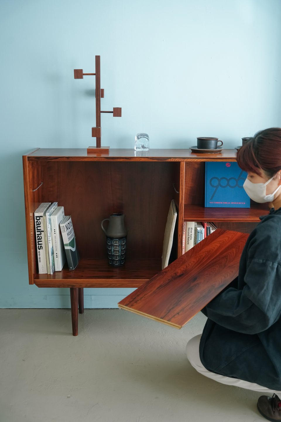 Hundevad & Co. Rosewood Low Bookcase Danish Vintage/デンマークヴィンテージ ブックケース ローズウッド材 北欧家具