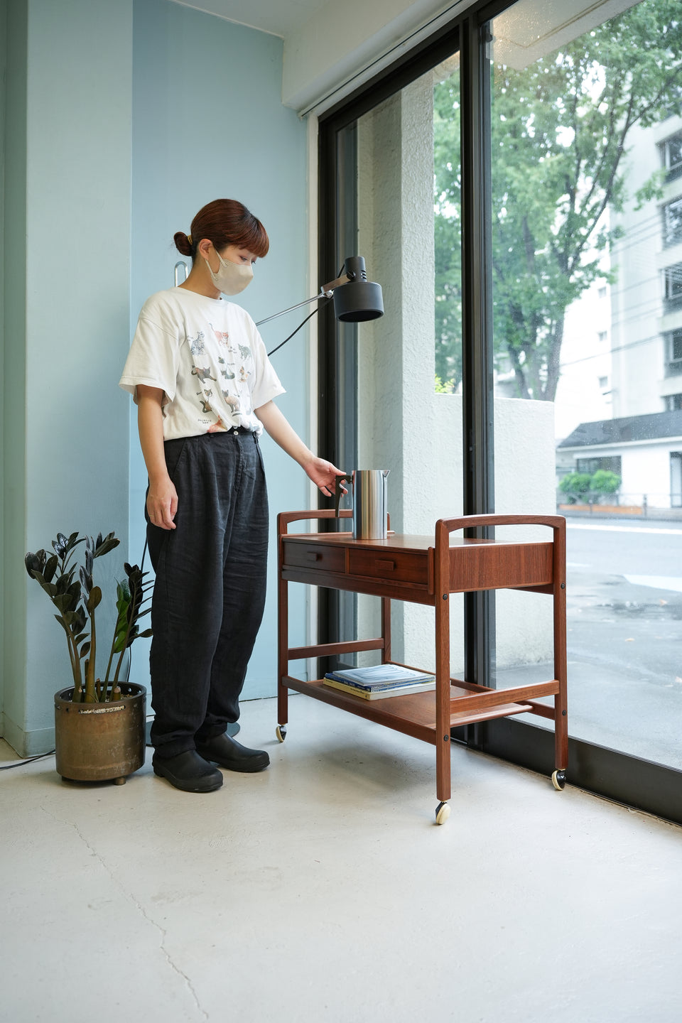 Danish Vintage Serving Trolley Wagon/デンマークヴィンテージ サービングトロリー ワゴン チーク材 北欧家具