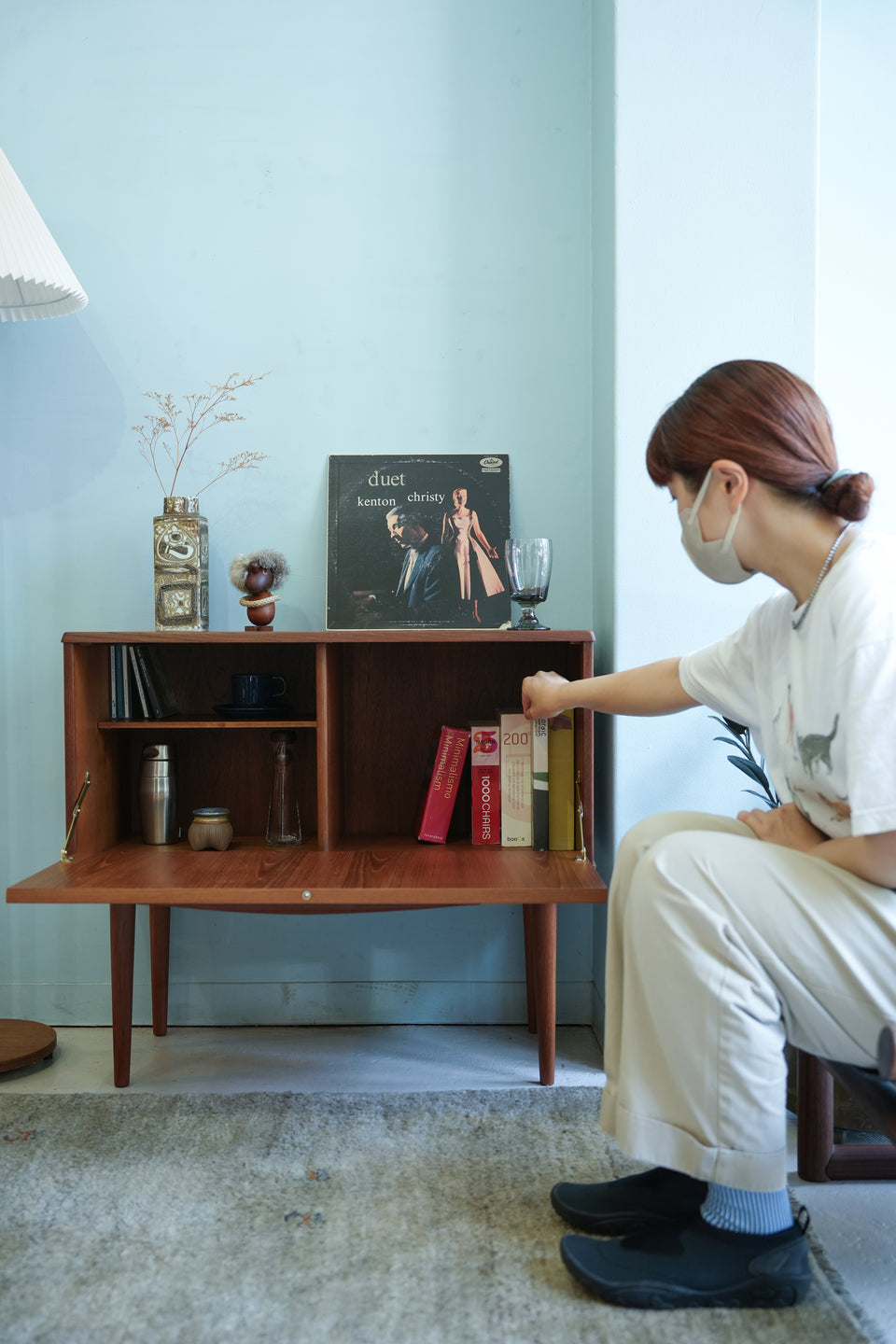 Danish Vintage Lyby Møbler Small Cabinet/デンマークヴィンテージ スモールキャビネット チーク材 北欧家具
