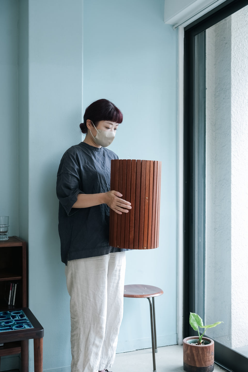 Danish Vintage Slat Teak Plant Stand/デンマークヴィンテージ プラントスタンド チーク材

