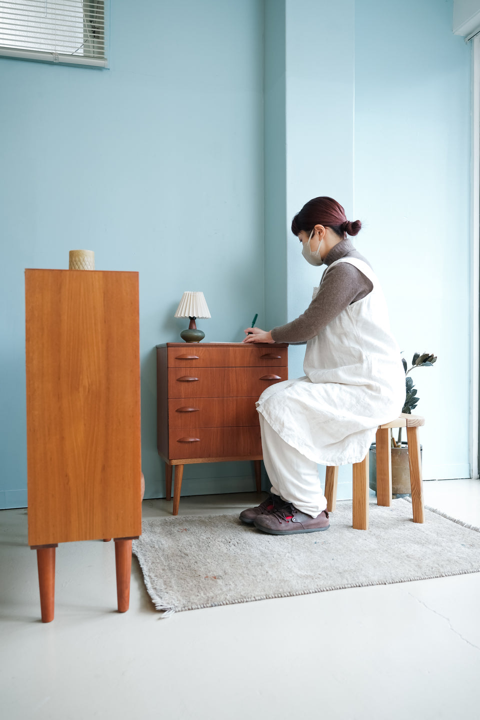 Danish Vintage Teak 4drawer Small Chest/デンマークヴィンテージ 4段 スモールチェスト チーク材 北欧家具