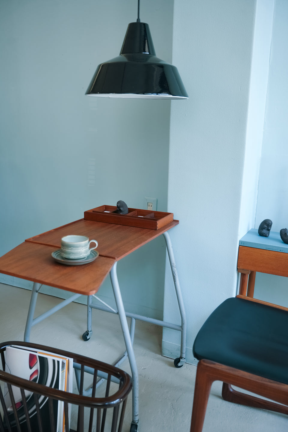 Danish Vintage Teak Desk Organizer Tray/デンマークヴィンテージ チークトレイ
