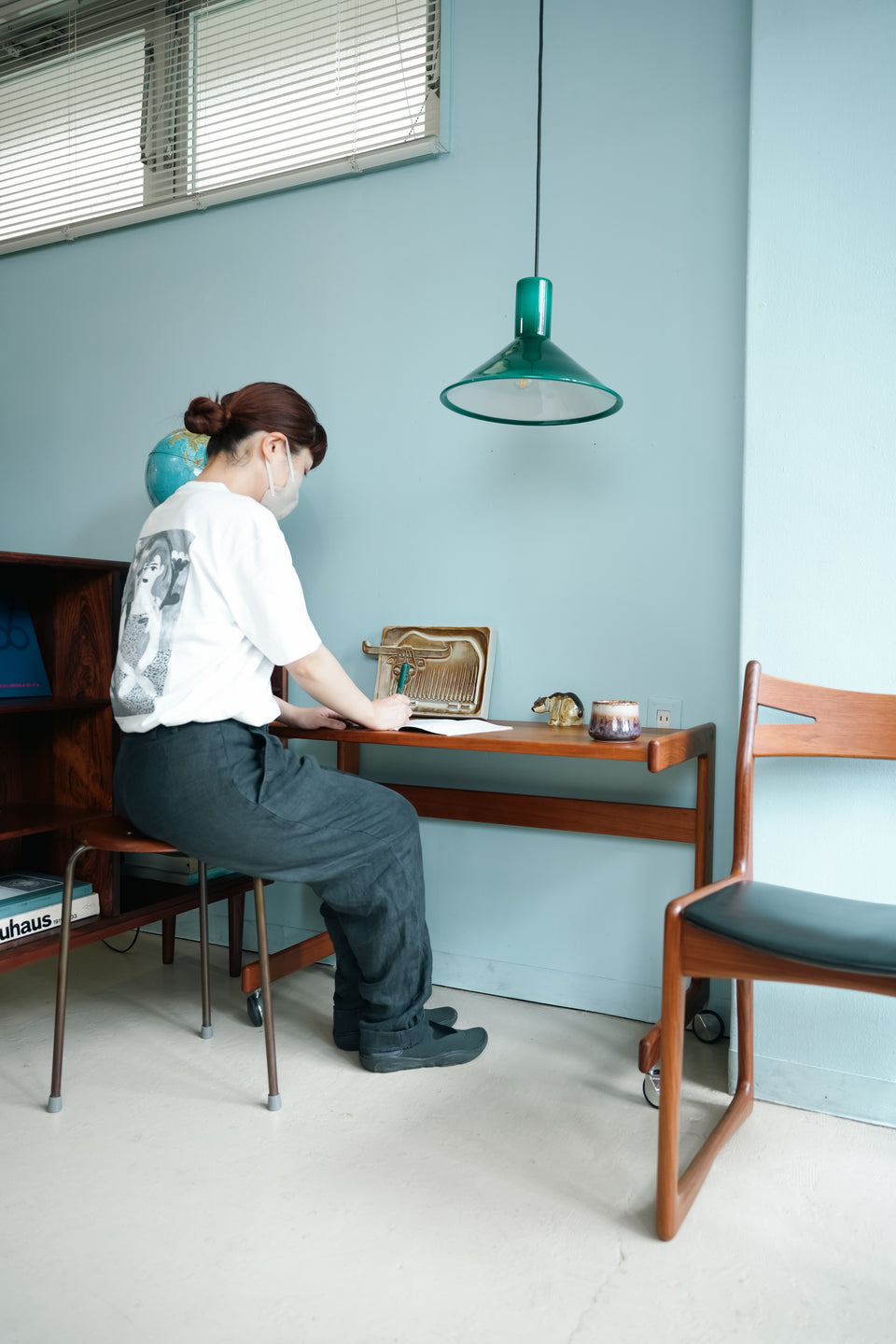 Danish Vintage Teak Working Table/デンマークヴィンテージ ワークテーブル キャスター付き チーク材