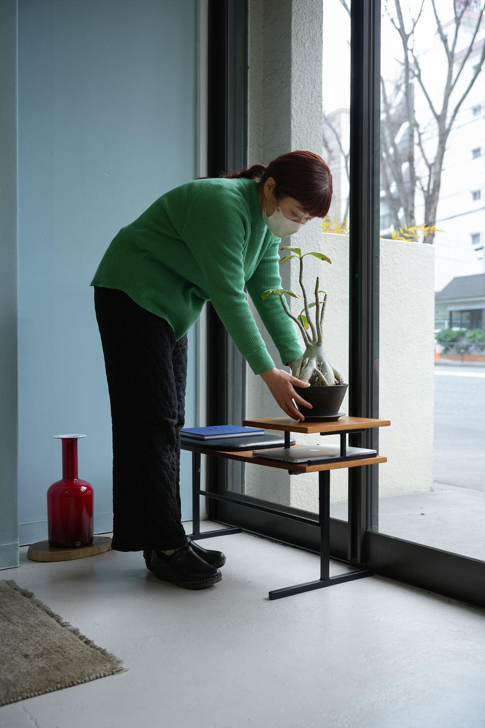 Euro Vintage Telephone Bench Midcentury Modern/ヨーロッパヴィンテージ テレフォンベンチ ミッドセンチュリーモダン