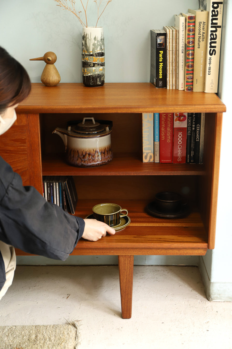 UK Vintage Side Board with Boomerang Handle/イギリスヴィンテージ サイドボード ミッドセンチュリー