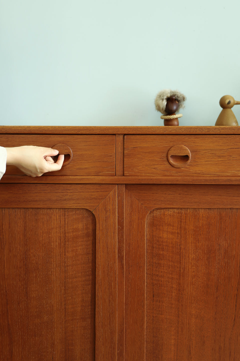 Danish Vintage High Sideboard Teakwood/デンマークヴィンテージ ハイサイドボード 北欧家具