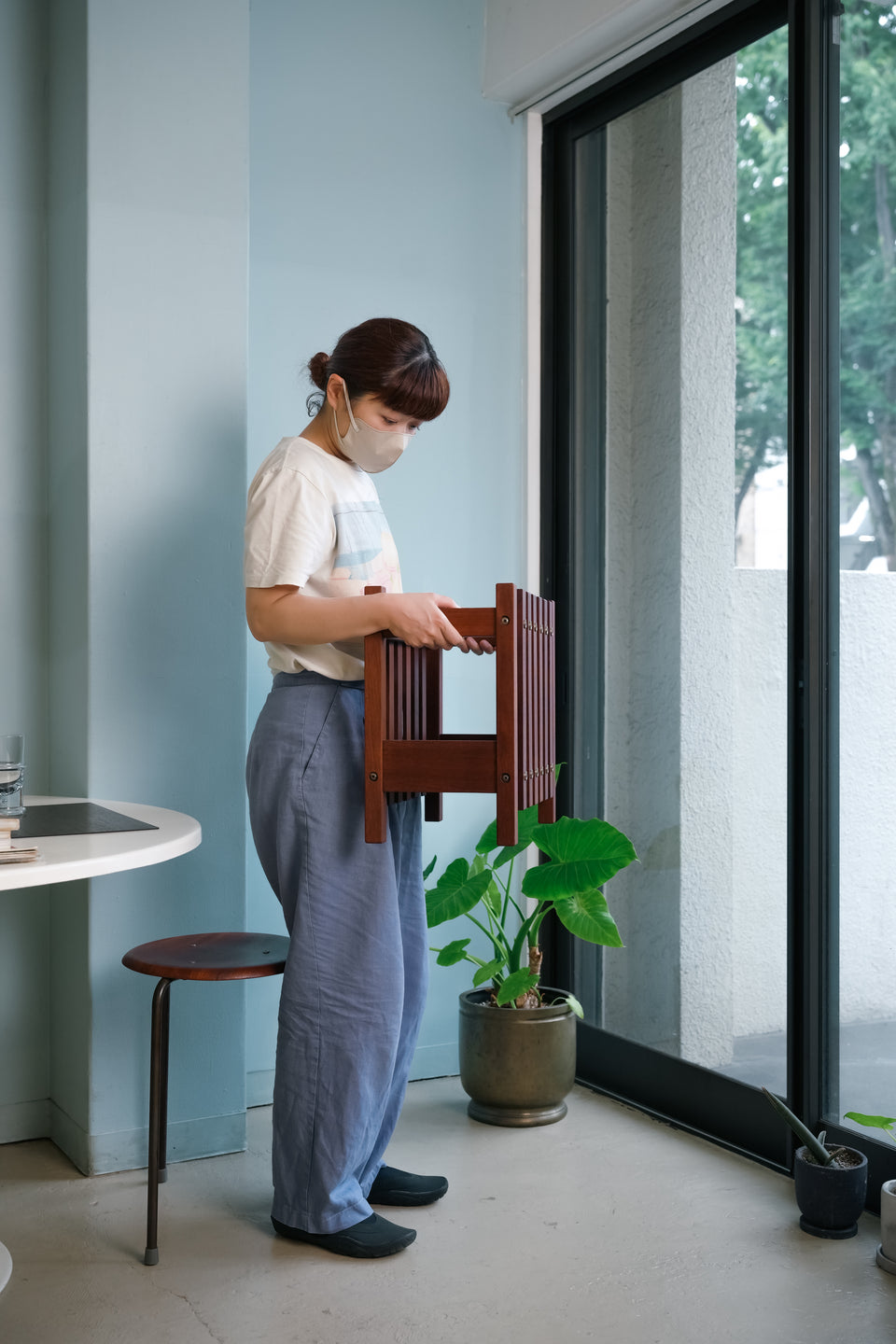 Japanese Vintage Teak Magazine Rack/ジャパンヴィンテージ マガジンラック チーク材