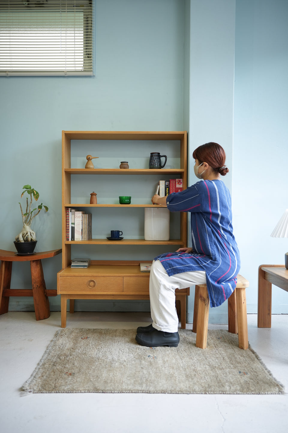 Scandinavian Vintage Open Bookcase Oakwood/北欧ヴィンテージ オープンブックケース 本棚 オーク材
